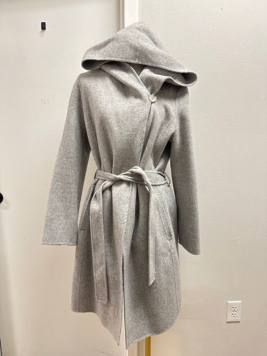Theory Grey Belted Coat