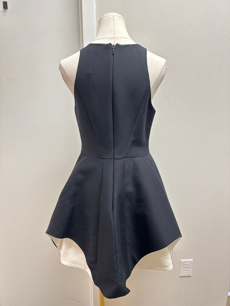 Halston Black and White Tank Dress