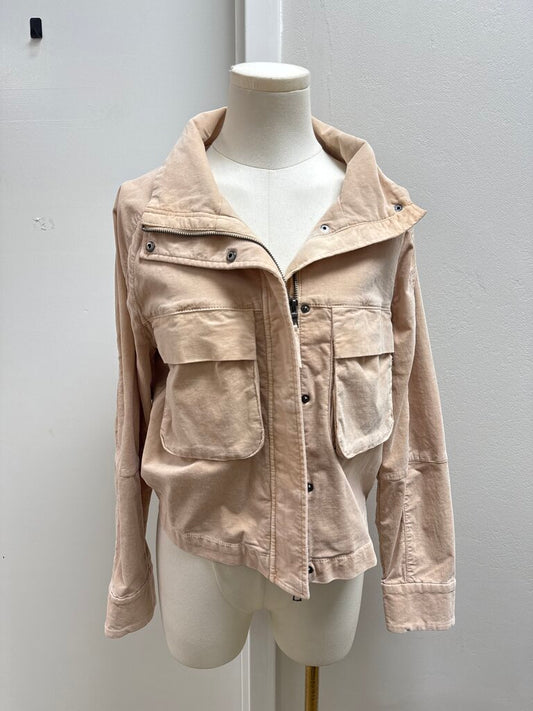 Evereve Tan Corduroy Cropped Jacket NWT