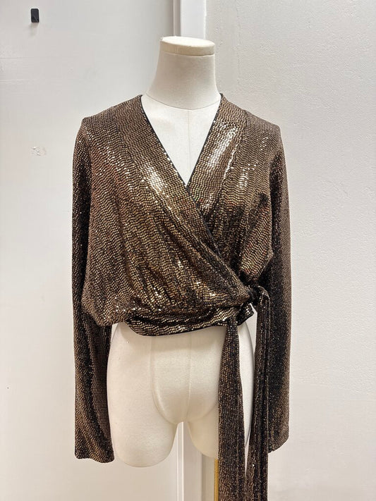 Zhivago Gold Wrap Top