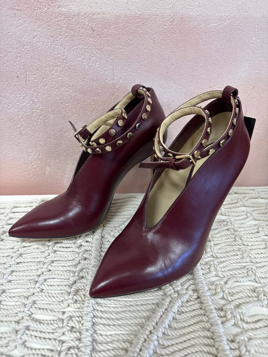 Jimmy Choo Maroon Ankle Strap Heel