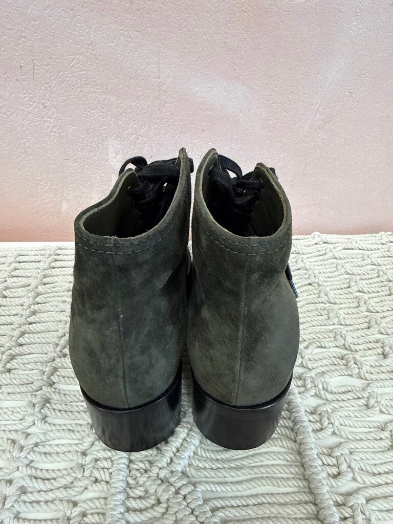 Chanel Olive Suede Combat Boot