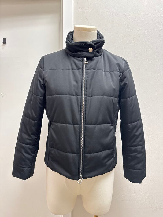Hermes Black Cropped Down Coat