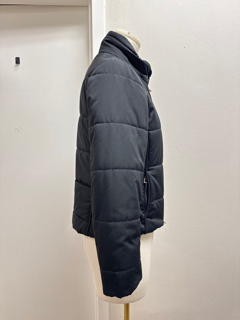 Hermes Black Cropped Down Coat