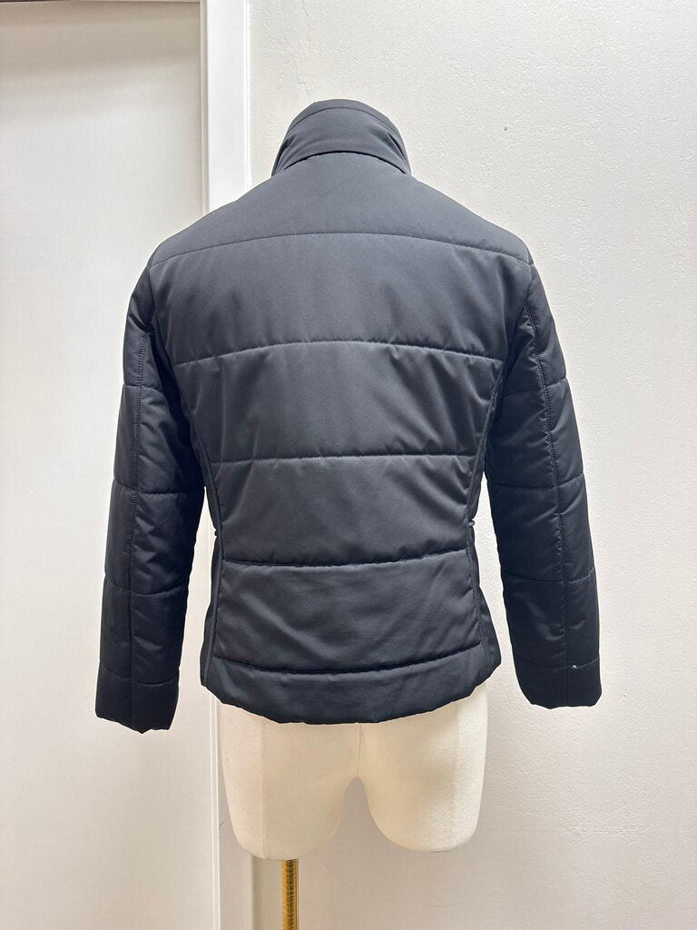 Hermes Black Cropped Down Coat