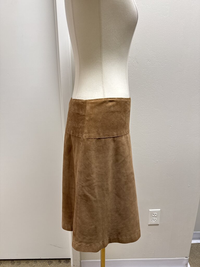 Les Copains Brown Suede Mini Skirt