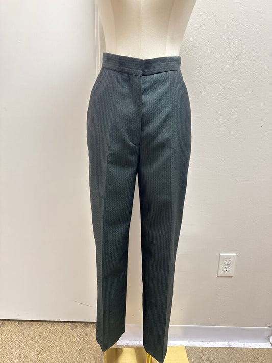 Alexander McQueen Grey/Green Metallic Pinstripe Trouser