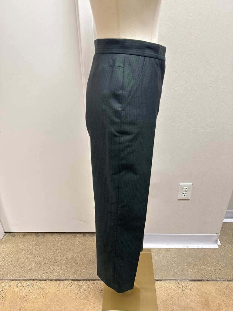 Alexander McQueen Grey/Green Metallic Pinstripe Trouser