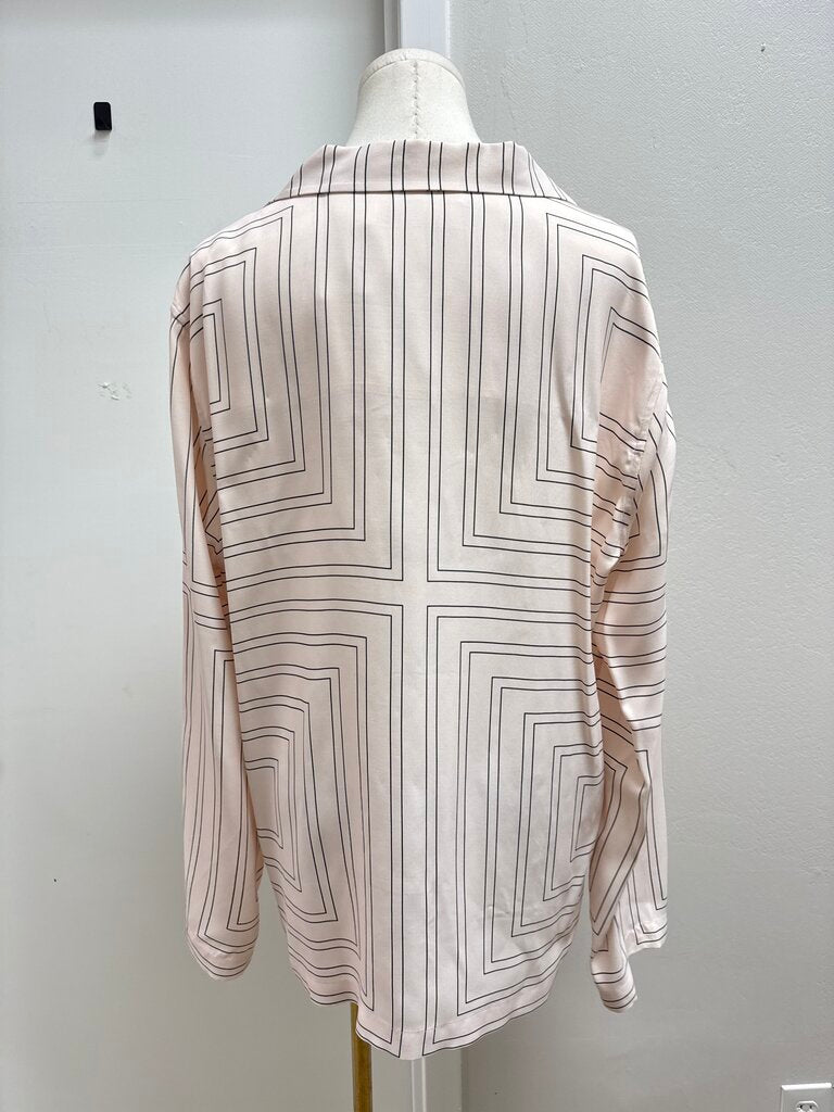 Equipment Ecru Printed Silk Blouse NWT