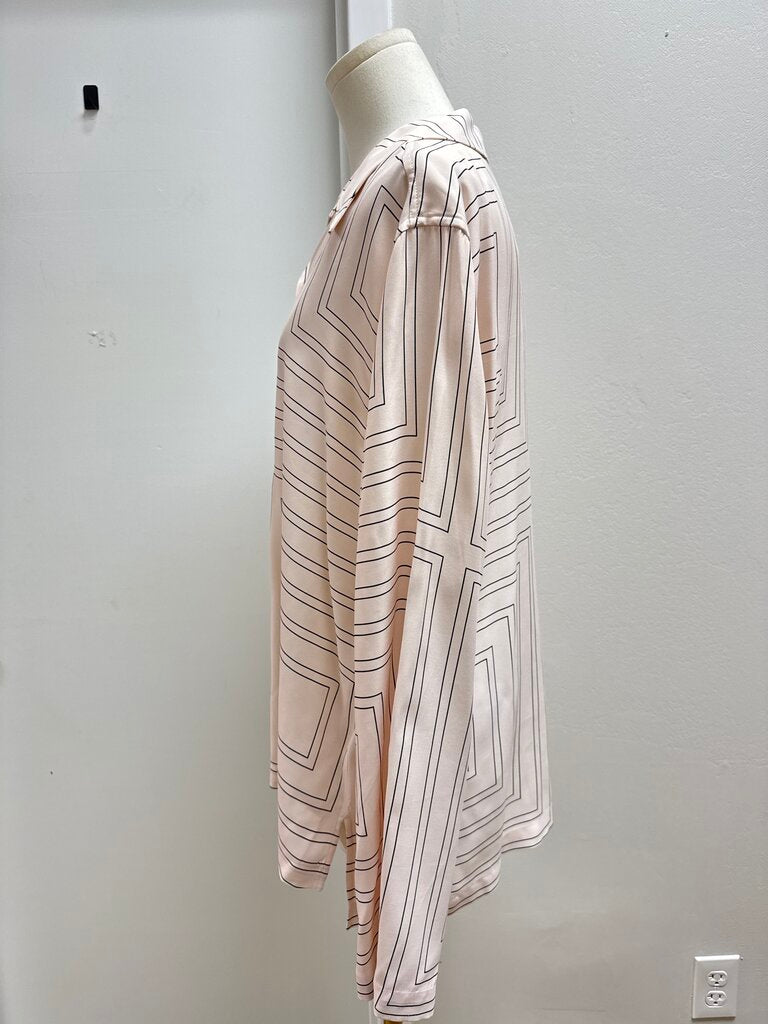 Equipment Ecru Printed Silk Blouse NWT