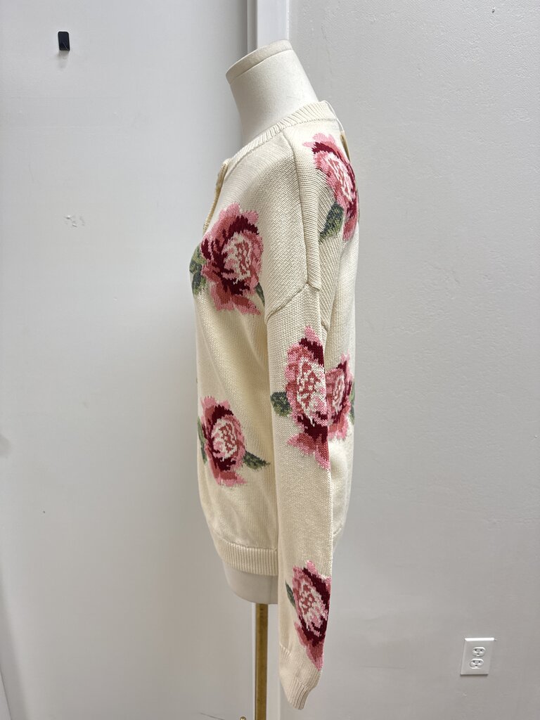 Show Me Your Mumu Ivory Floral Cardigan NWT