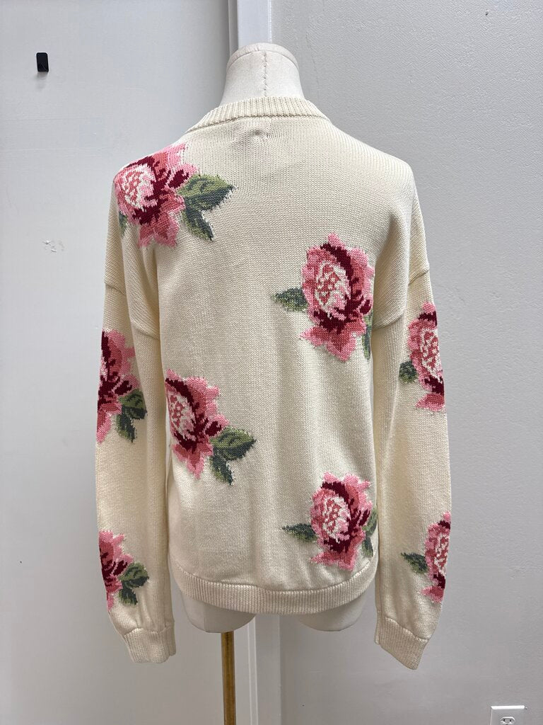 Show Me Your Mumu Ivory Floral Cardigan NWT