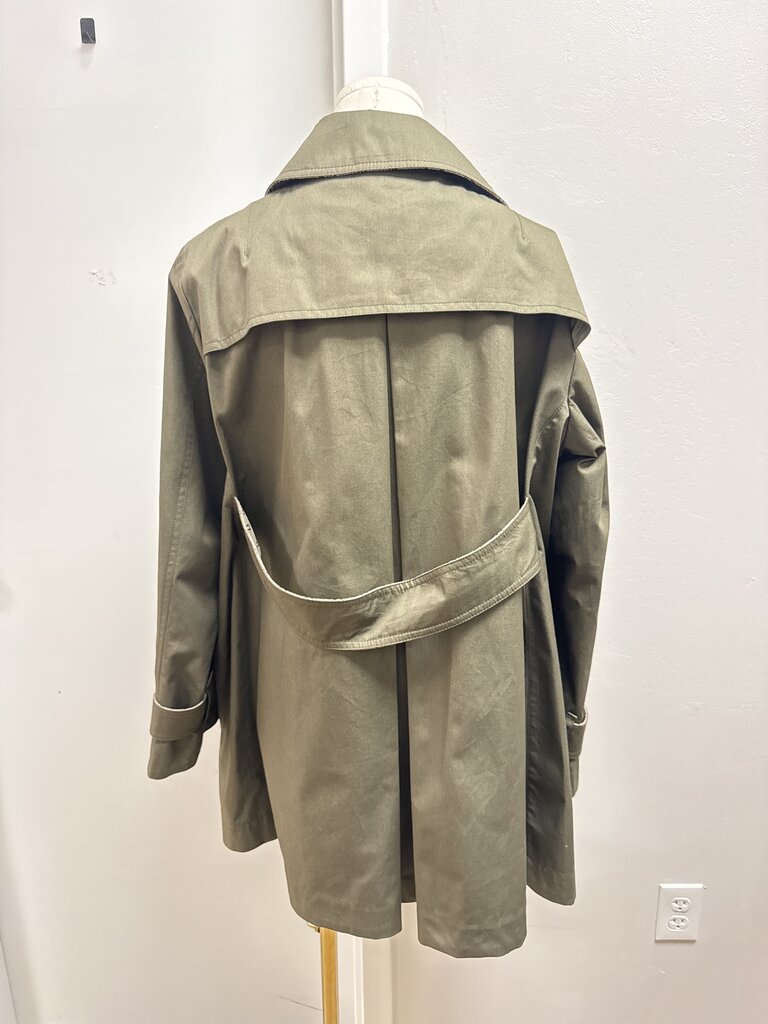 Herno Olive Double Breasted Peacoat