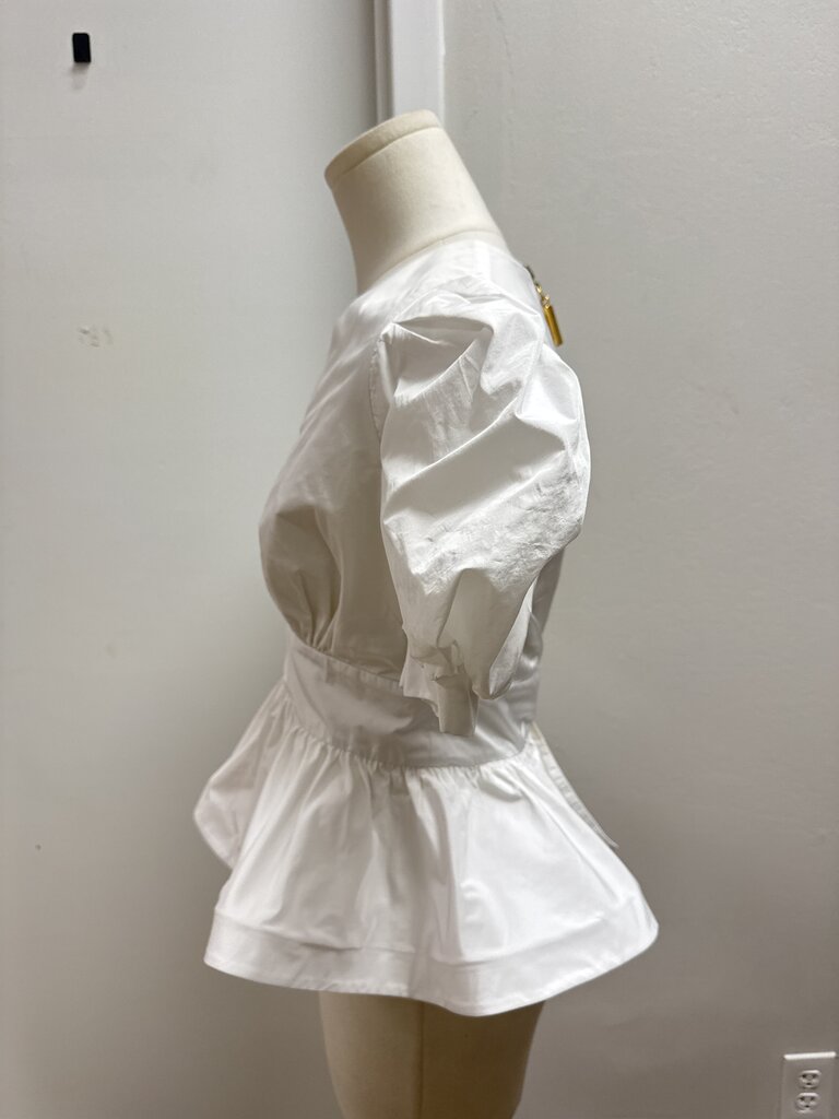 Silvia Tcherassi White Puff Sleeve Blouse