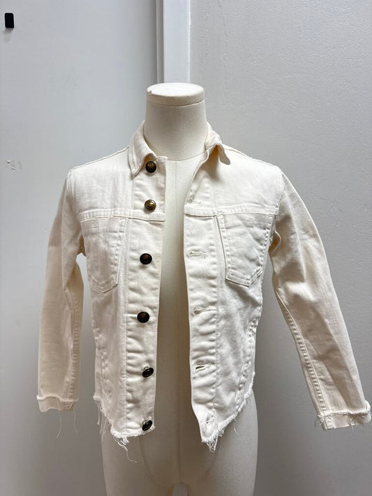L'Agence Ecru Denim Jacket