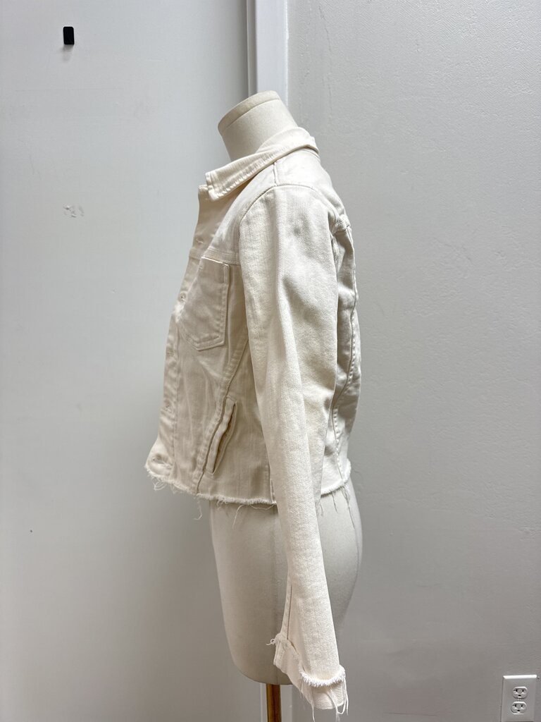 L'Agence Ecru Denim Jacket