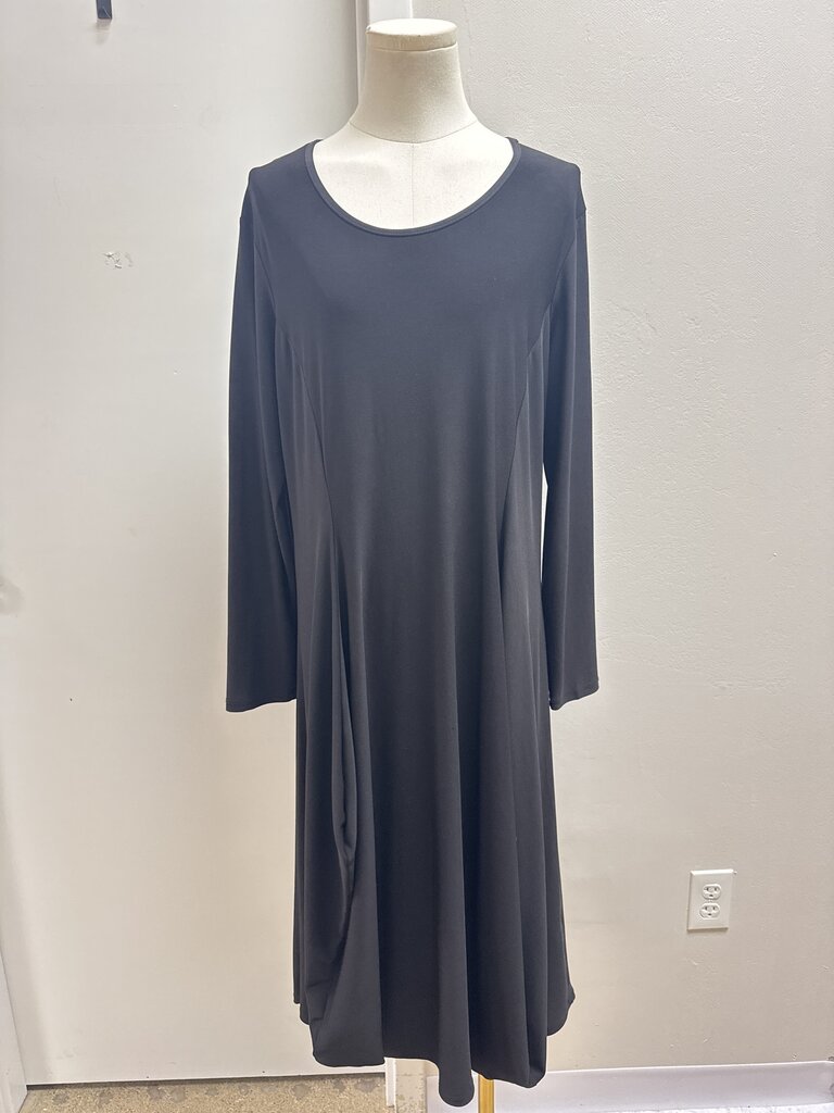 Luukaa Black Jersey Maxi Dress