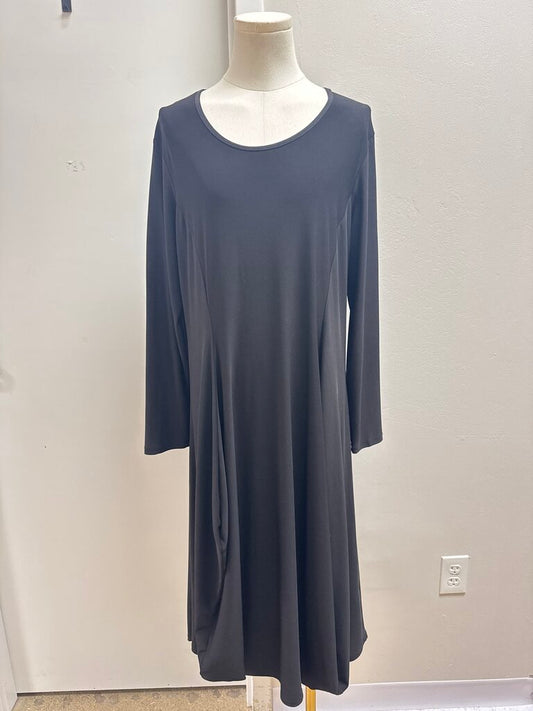 Luukaa Black Jersey Maxi Dress