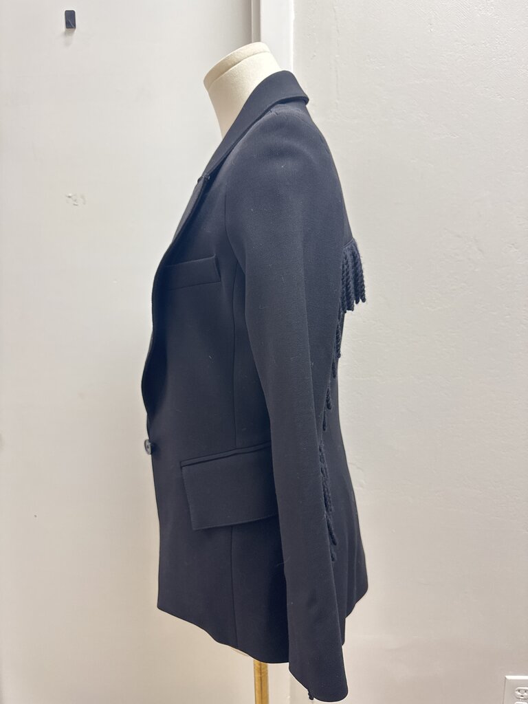 Smythe Black Fringe Blazer