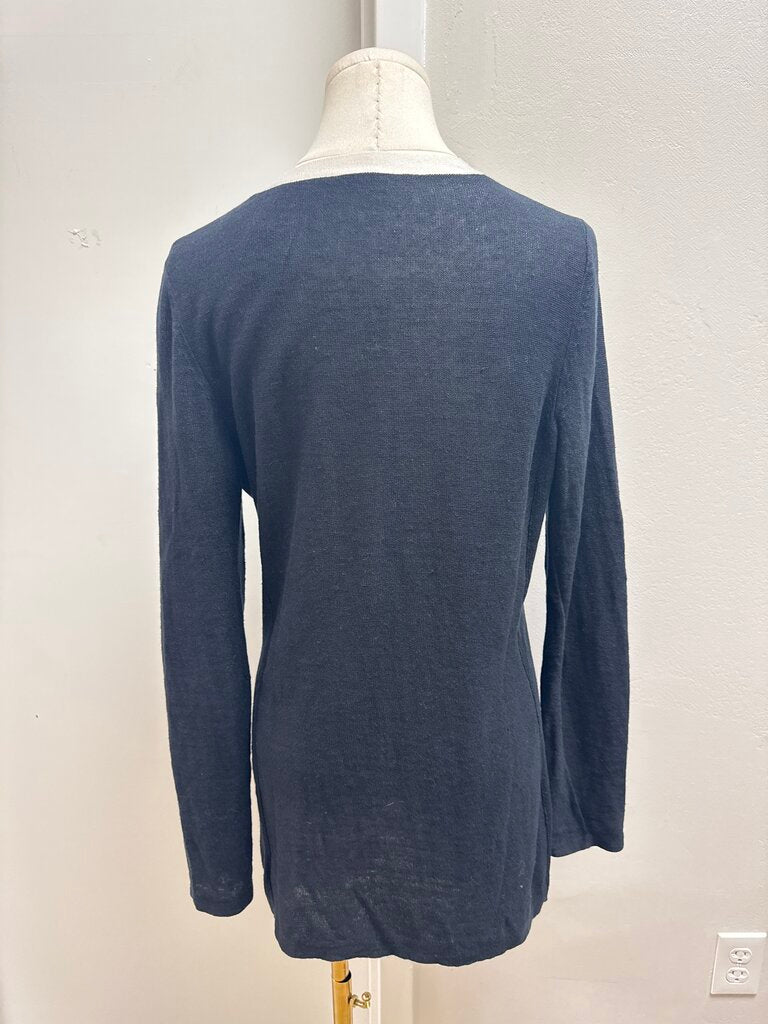 Akris Black and White Trim Cardigan