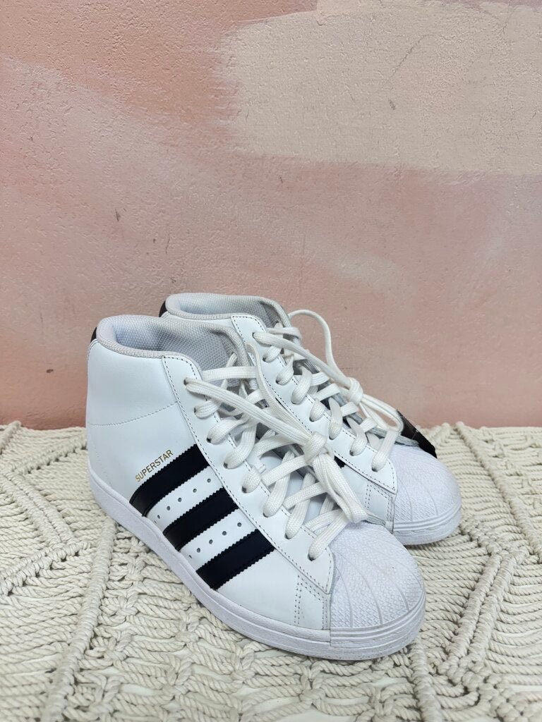 Adidas White Superstar Hi Top Sneaker