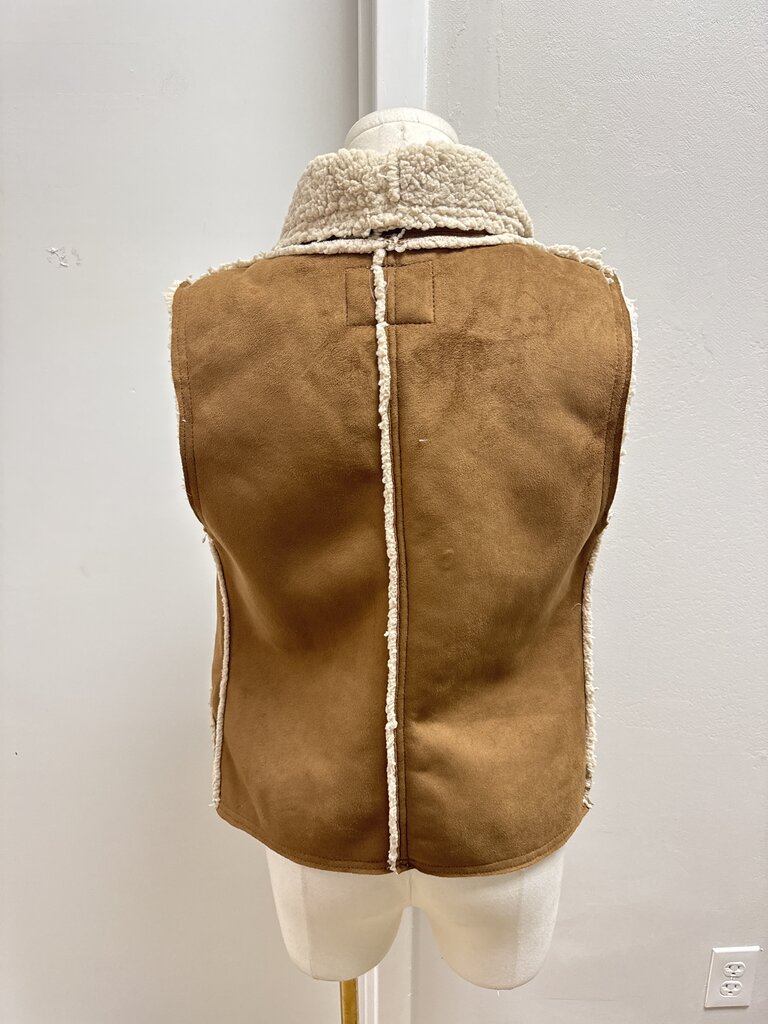 Sanctuary Brown Faux Shearling Vest