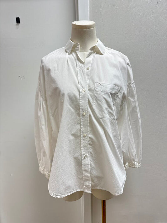 Rails White Button Up Top
