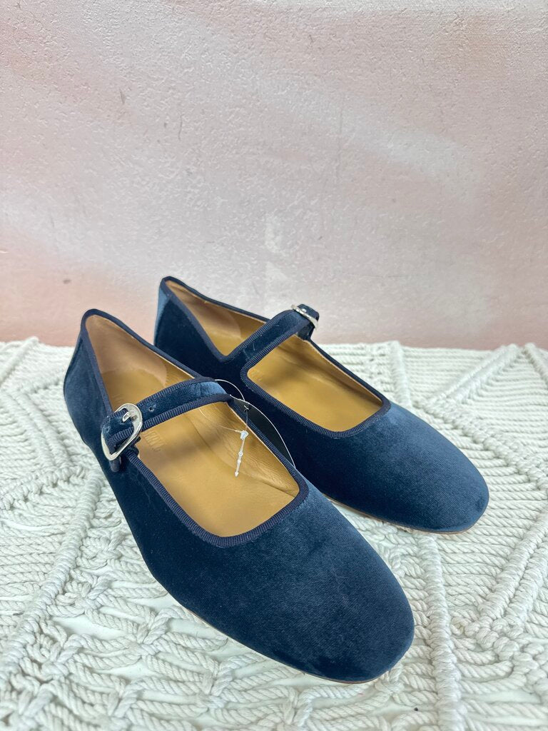 Le Monde Beryl Blue Velvet Mary Jane