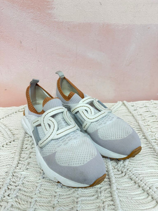 Tod's White and Grey Slip On Sneaker