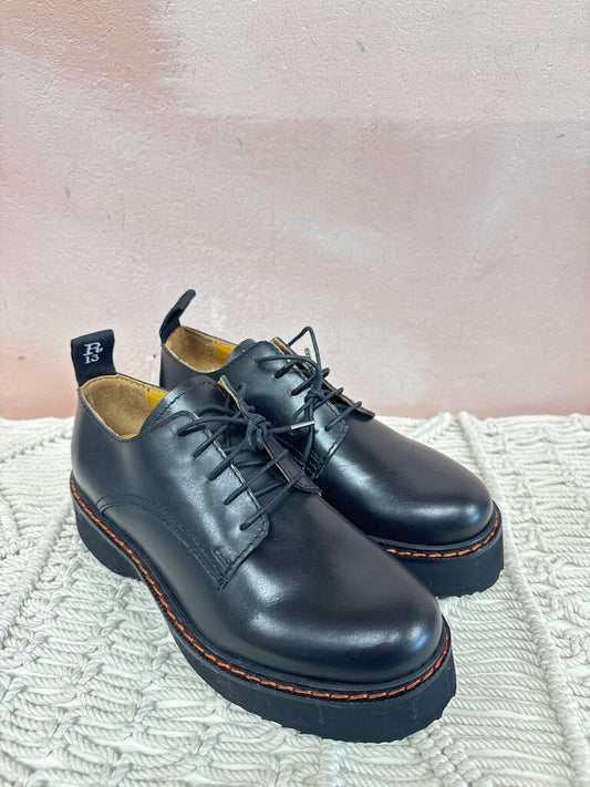 R13 Black Lug Sole Lace Up Oxford