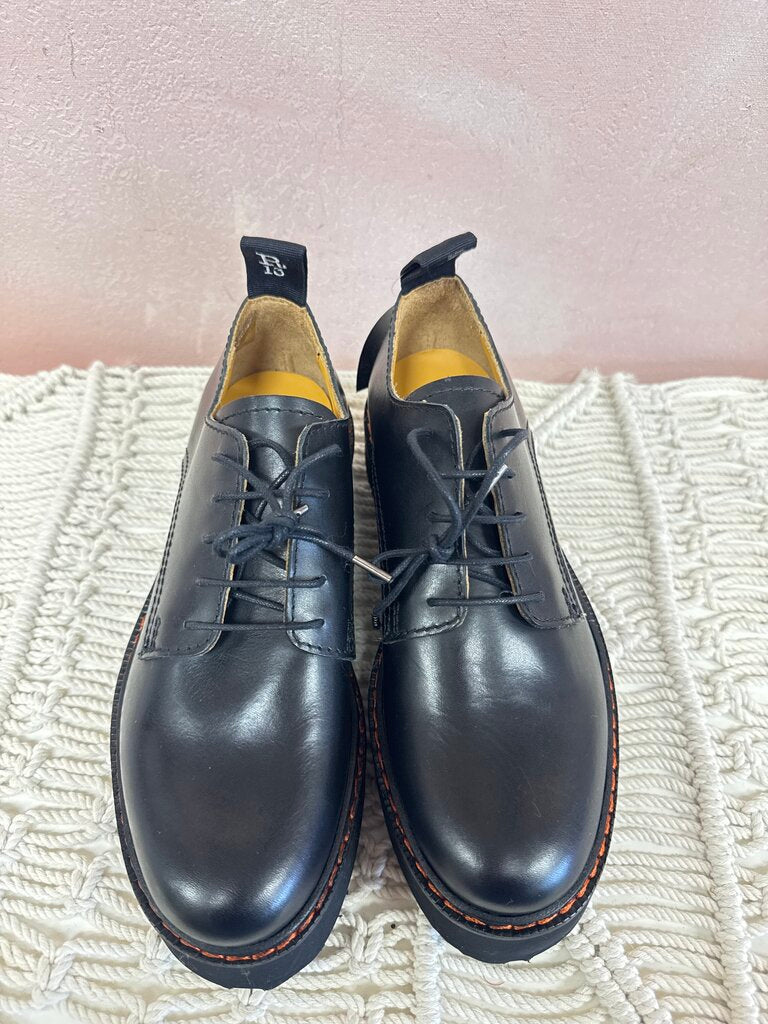 R13 Black Lug Sole Lace Up Oxford