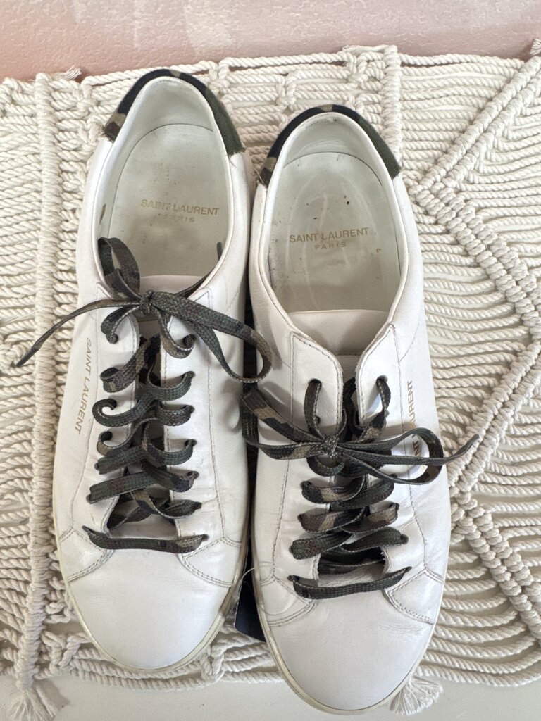 Saint Laurent White w/ Camo Laces Sneaker