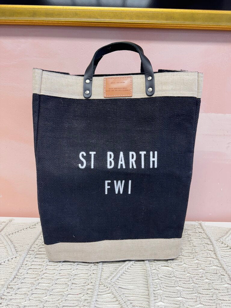 Appolis Black St Barth Market Tote