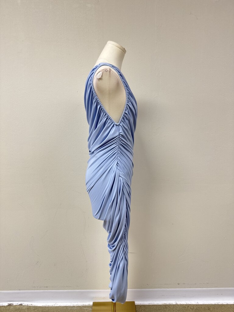 Norma Kamali Periwinkle Ruched Maxi Dress