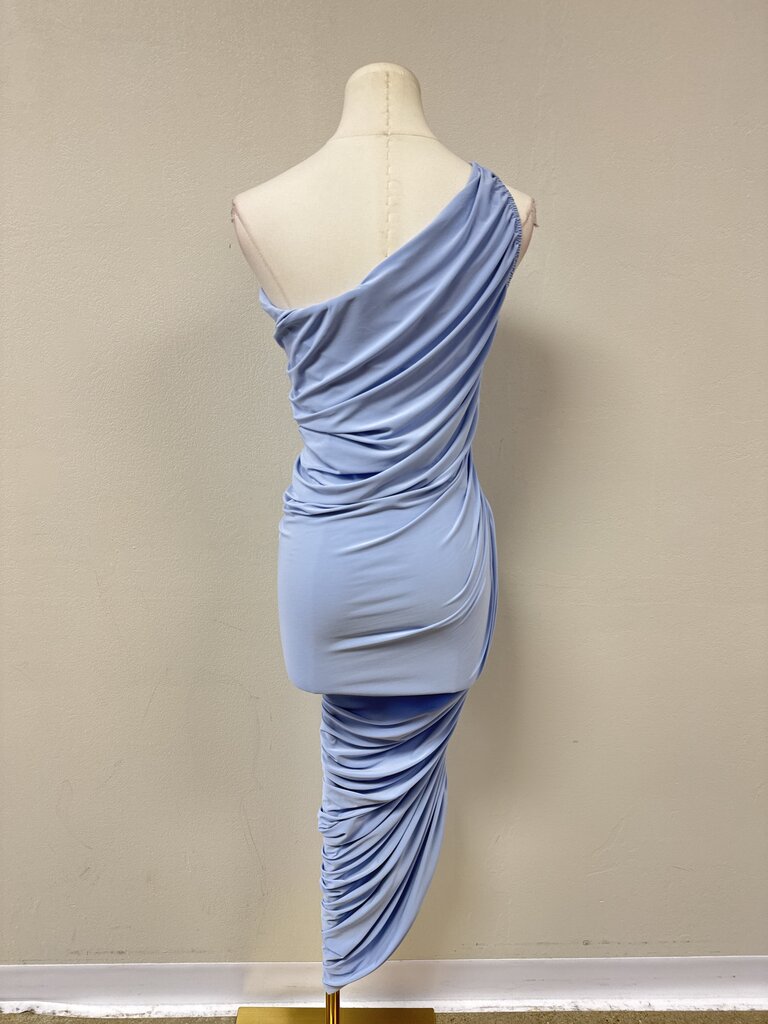 Norma Kamali Periwinkle Ruched Maxi Dress