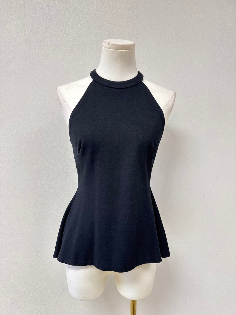 L'Agence Black Racer Back Top