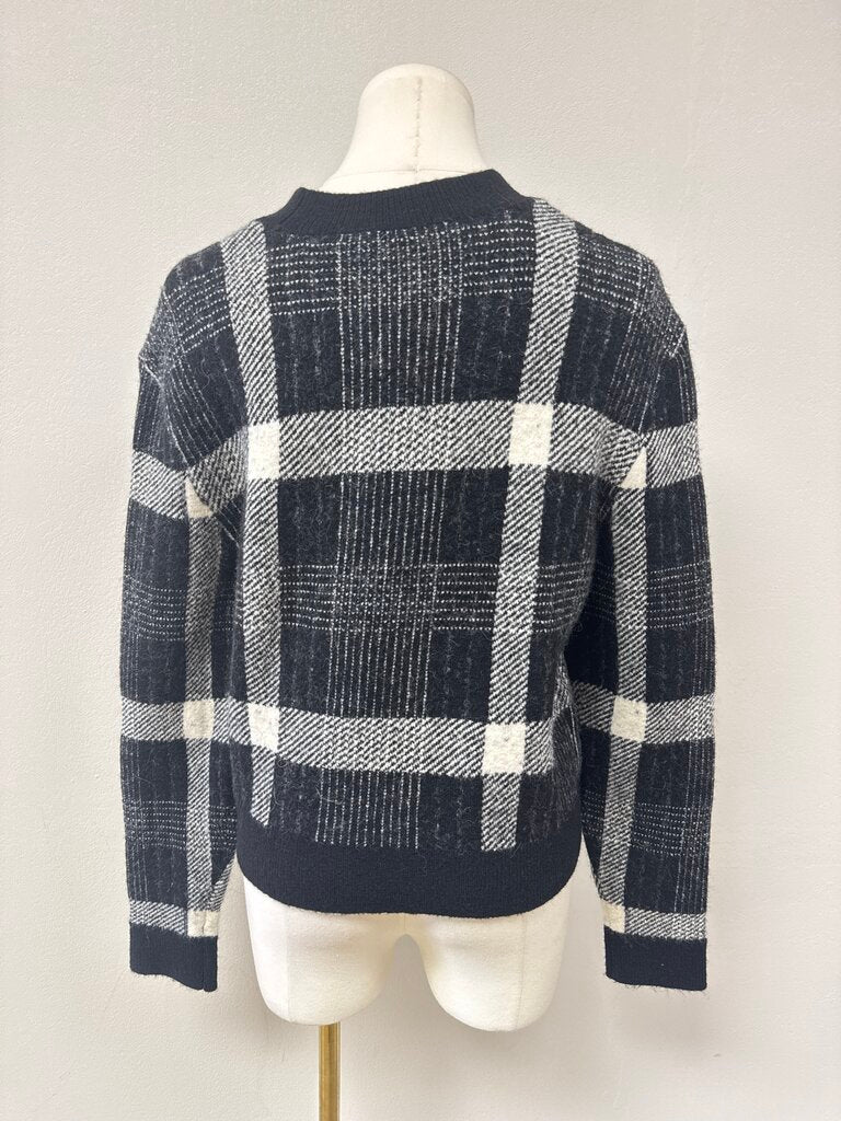 Veronica Beard Black Plaid Sweater