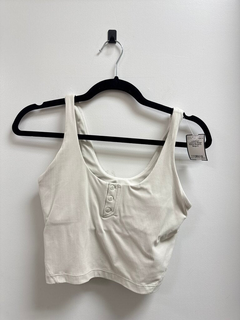 Lululemon Beige Ribbed Bralette