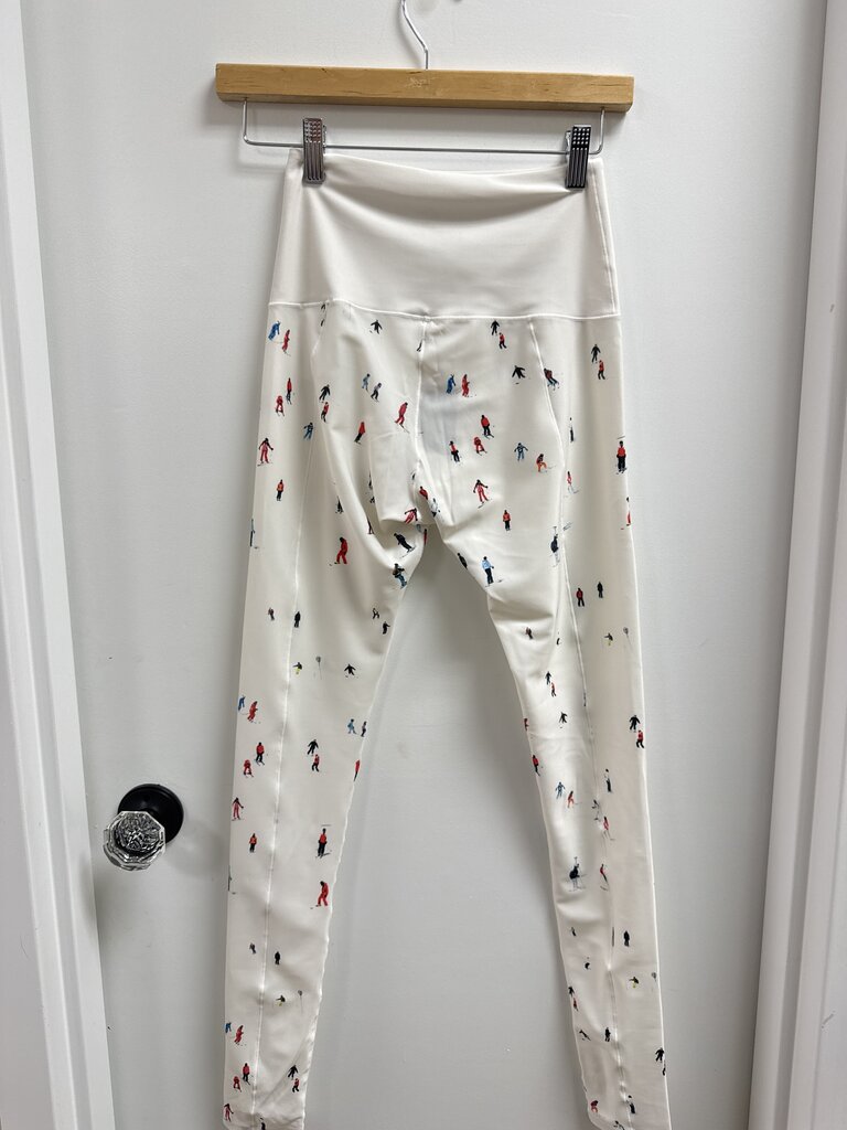 Perfect Moment White Ski Motif Layering Legging