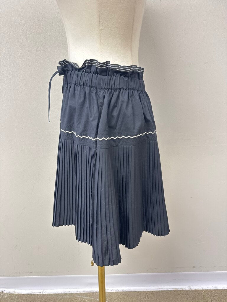 Ulla Johnson Black Pleated Mini Skirt NWT