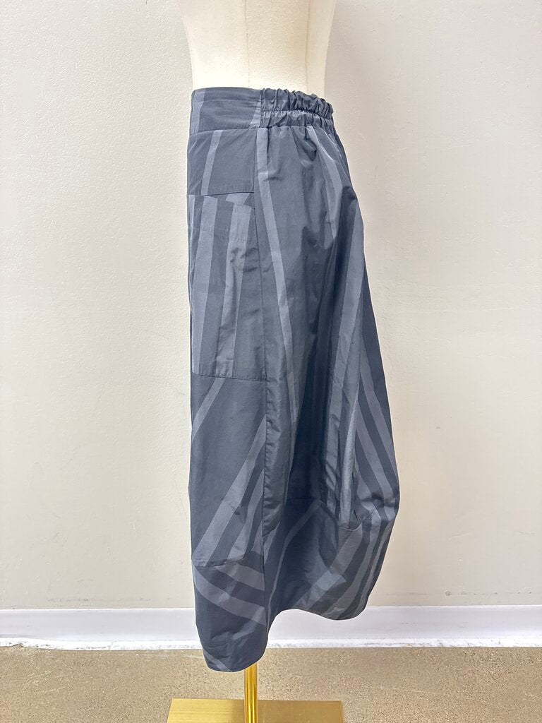 Sun Kim Black and Grey Bubble Skirt