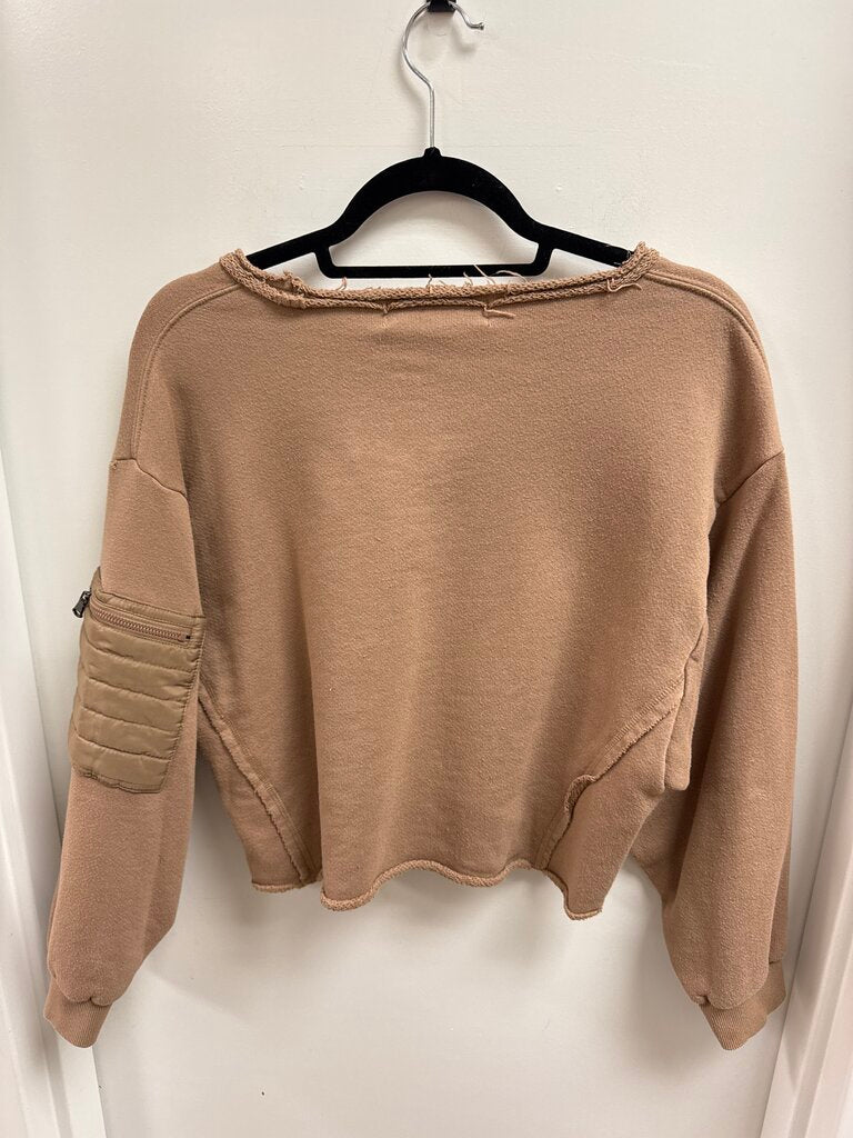 Vintage Havana Brown Cropped Sweatshirt