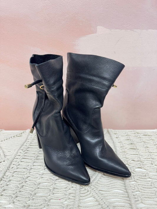 Schutz Black Midi Boot
