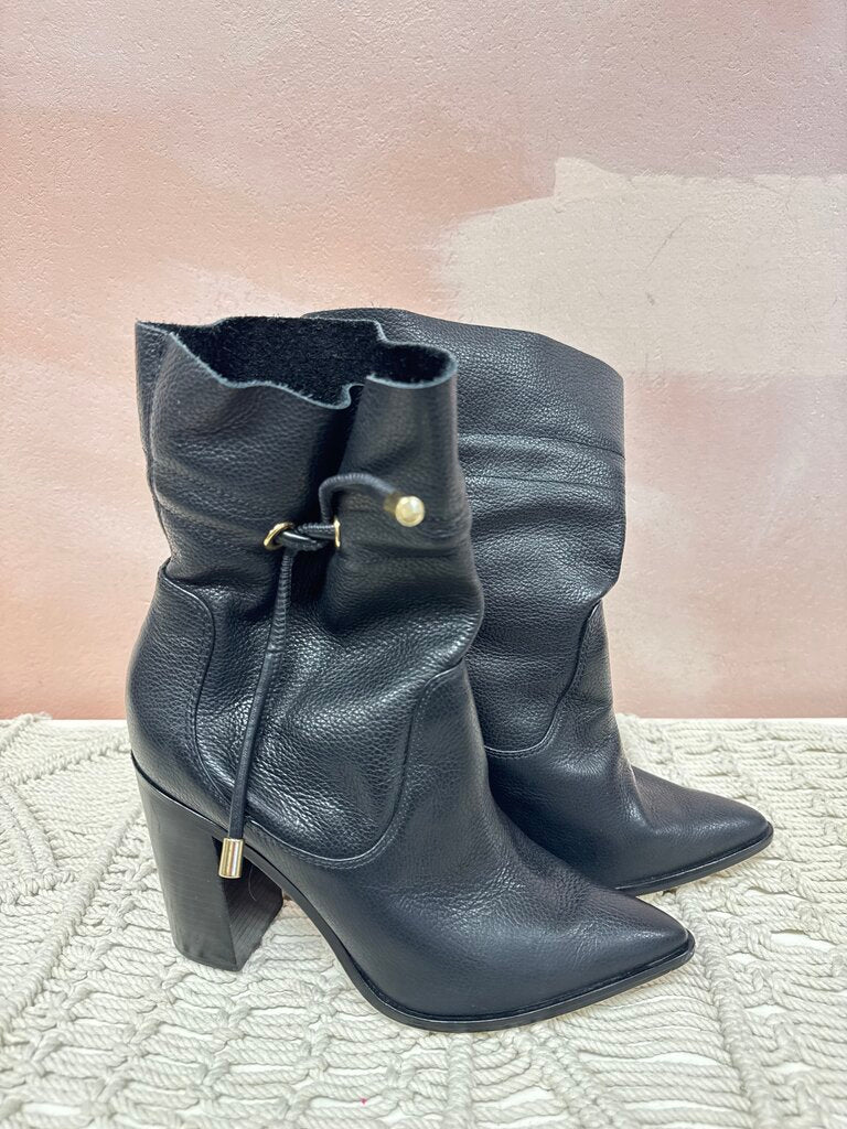 Schutz Black Midi Boot