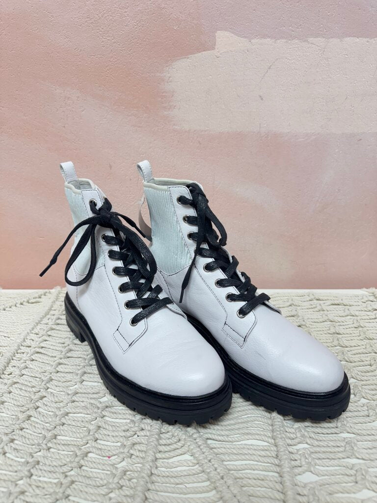 Silent D White Combat Boot