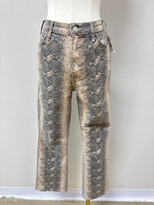 Mother Beige Snake Print Jean NWT