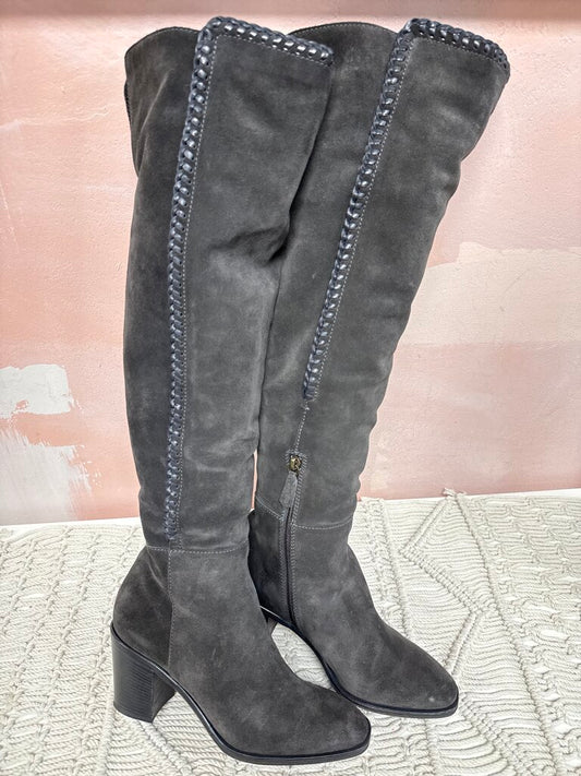 Frey Grey Suede Over the Knee Boot