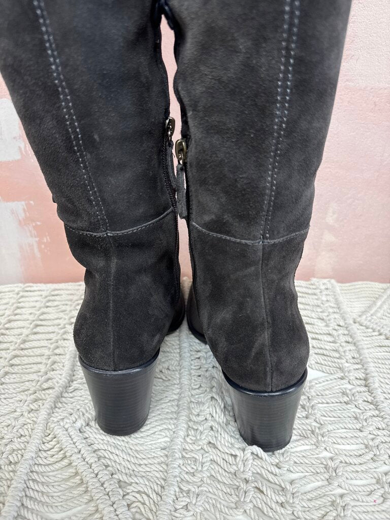 Frey Grey Suede Over the Knee Boot