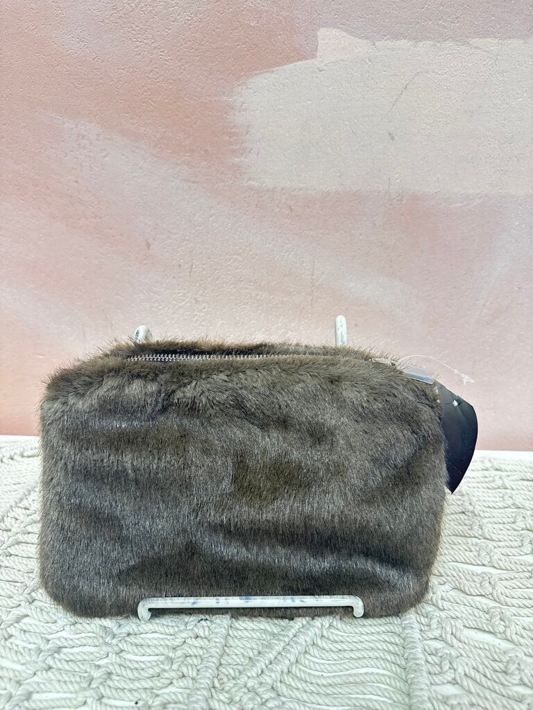 A.L.C. Brown Faux Fur Clutch
