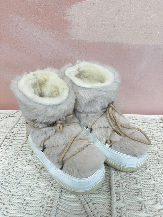 Inuikii Tan Shearling and Fur Boot